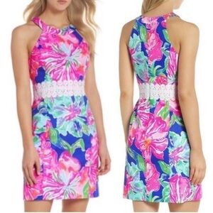 Lilly Pulitzer Ashlyn Shift Dress Beckon Blue Jungle Utopia 29555